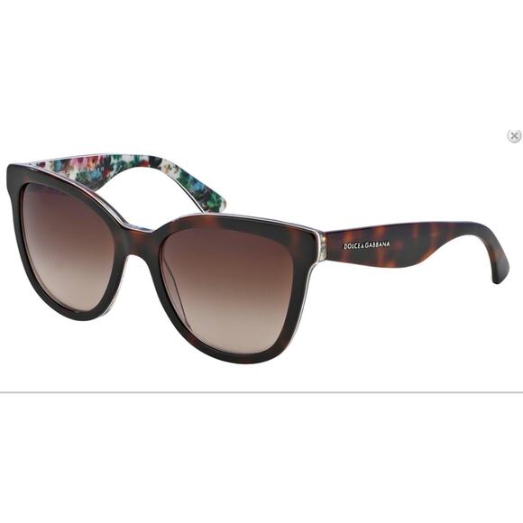 Dolce & Gabbana Sunglasses with Case DG4190 Brown & Floral - Picture 1 of 16
